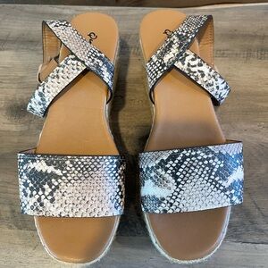 Quips Snake Print Espadrilles